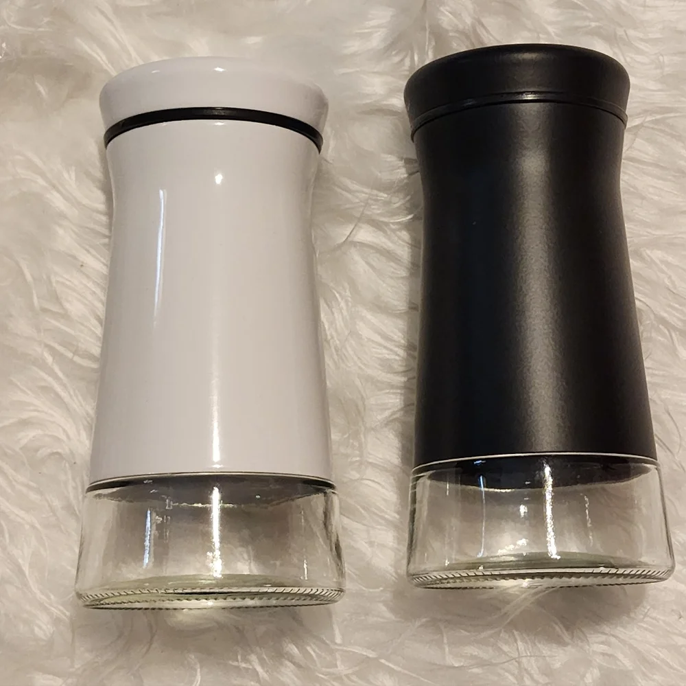 NEW Farmhouse Black and White Salt and Pepper Shakers